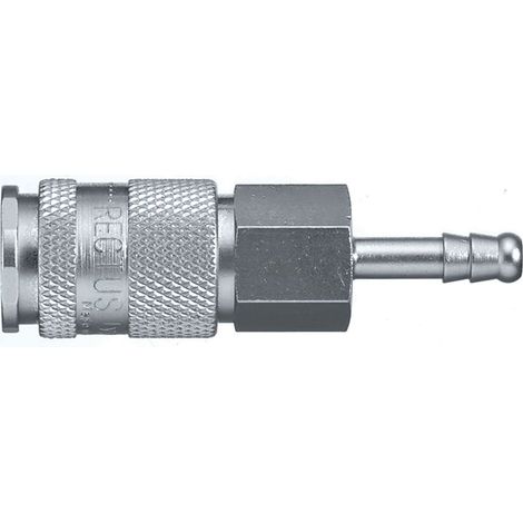 Raccord rapide pneumatique Legris, Tuyau cannelé vers Femelle, Mâle 23mm ISO 6150 C, ISO C en Laiton nickelé ( Prix pour 1 )