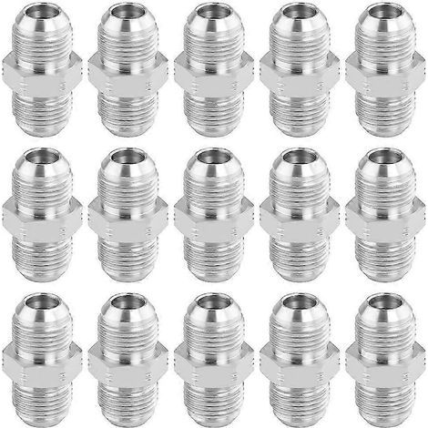 Raccords pour flexibles hydrauliques. filetage extérieur JIC 1/2 pouce - Connecteur droit évasé JIC 37. filetage extérieur JIC 1/2 pouce - Lot de 15 (1/5)