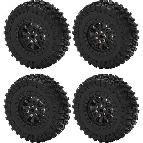 4 roues de rechange pneus RC pour MN D90 D91 D99 D99S D86, accessoires de mise à niveau noir (1/5)
