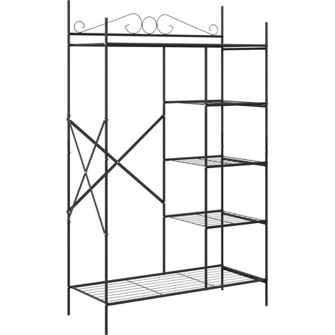 Maison Exclusive - Offener Kleiderschrank Schwarz 104,5 x 45 x 17