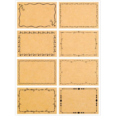 80 etiquetas de papel kraft vintage, impermeables, multiusos, autoadhesivas, frascos de vidrio, mermelada y decoraciones DIY, color amarillo (1/5)