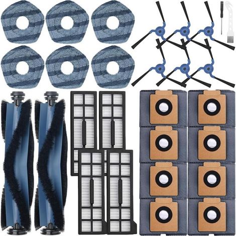 Für X10 Pro Omni: 2 Hauptbürsten, 6 Reinigungstücher, Seitenbürsten, 4 HEPA-Filter, 8 Staubfilter, 1 Schraubendreher (1/4)