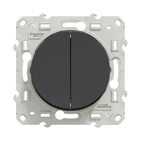 Schneider Electric Odace Interruptor Conmutador Antracita
