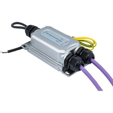 DEXLAN Séparateur Gigabit PoE++ 95W 2 Sorties - RJ45 + 2 fils 12 Volts 5A Etanche IP67 (DEX-317492)