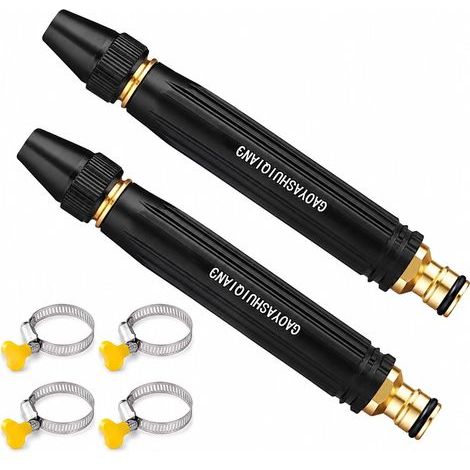 2 Sets Embouts de Tuyau d’Arrosage Haute Pression,Embout de buse d'arrosage Haute Pression,Lance pour Tuyau Arrosage, Jet Puissant pour Jardin, Voiture et Nettoyage Extérieur