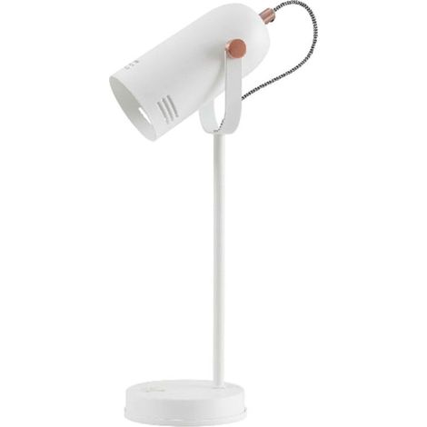 lampe de table ELECTROBILSA E27 blanc/cuivre - talla
