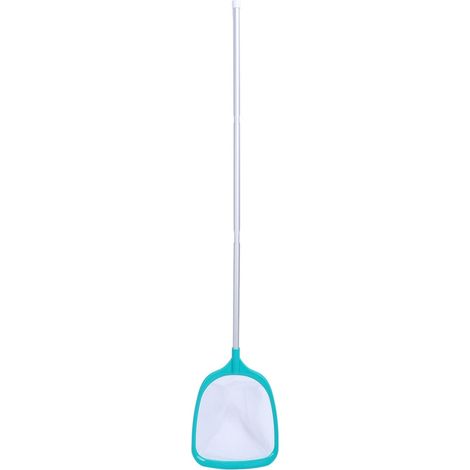 Filet d'écumoire de Piscine à Mailles Fines, Outil de Nettoyage de Remplacement, Fournitures avec Poteau Télescopique à Filetage 3 Sections pour étang et Place Efficacement Les Poissons, (1/5)