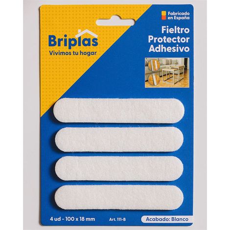 Feutre adhésif blanc BRIPLAS bande 100x18 mm