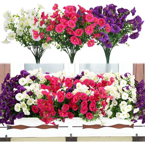 9 Bouquets Fleurs Artificielles Extérieures Résistantes aux UV (1/5)