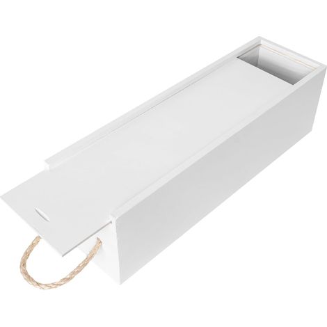 Boîte à Vin en Bois pour 1 Bouteille Blanc 36 x 11 x 9,8 cm (1/5)