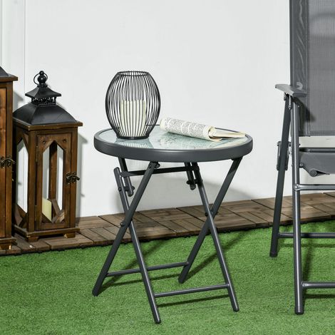 tavolo cucina 45x50 pieghevole da esterno bianco OKMYHOME (1/3)