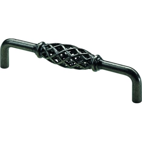 Hettich Möbelgriff  brüniert silber 20 x 136 x 35 mm - 1 Stück Möbelgriffe