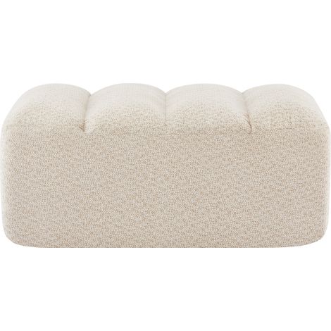 Puf otomano modular de tejido efecto pile bouclé beige 104x61x45 cm MODENUIT (1/5)