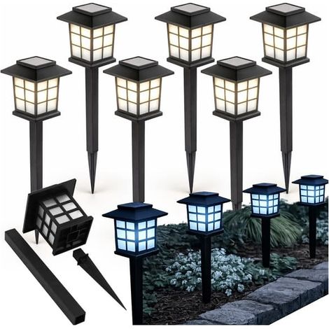 Lampes solaires 6 LED avec capteur crépusculaire (1/5)