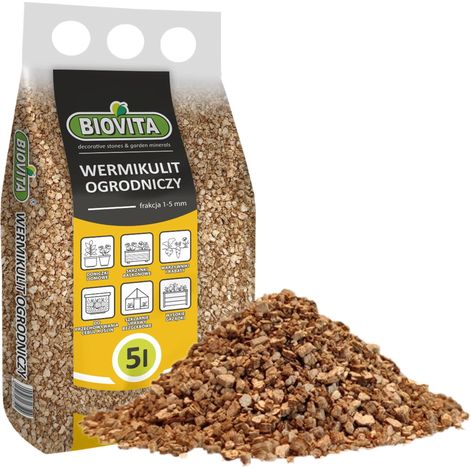 Vermiculita hortícola natural de 1-5 mm, 5 l