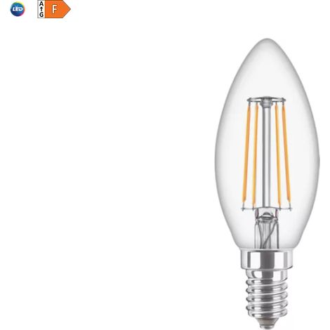 Bombilla LED de filamento Oliva Philips 4W 2700K casquillo E14 PHILEDCAN40G2 (1/2)