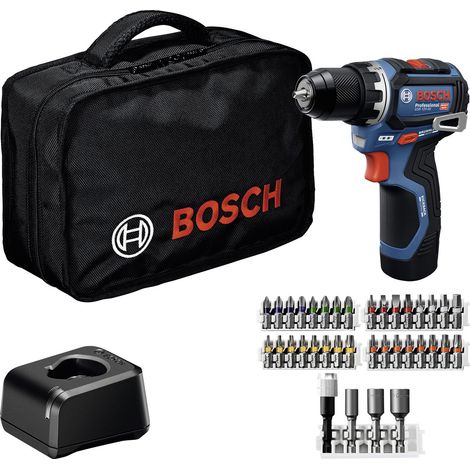 Bosch Professional  0615A500CF Akku-Schrauber  12 V 2 Ah Li-Ion bürstenlos, inkl. Akku, inkl. Ladege