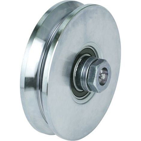 Metalideal  Roue simple gorge Y - Haute charge - Diamètre 160 mm