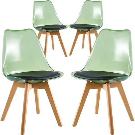 Sedie design moderno verde trasparente - Linda (1/4)