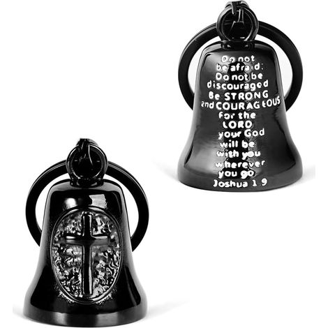 Double Sided Cross Keeper Bell Motorcycle Accessories Lucky Gift for Men Women (1/5)