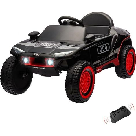 12V Coche Eléctrico Para Niños Certificación Audi Con 2,4G Control Remoto, Motores Dobles, LED, Bluetooth Y Música, Suspensión De Muelles, Cerradura De Seguridad(Gris) (1/5)