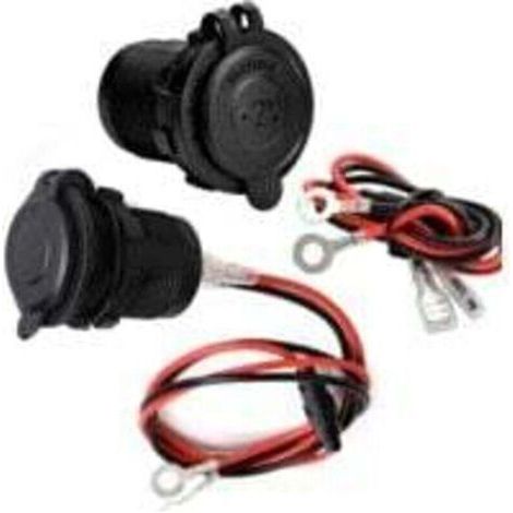 Lot de 2 Prises Allume-Cigare, Imperméable Marine Grade étanche pour Bateau, Moto, Voiture, avec câble de raccordement de 0,6 m 12 V/24 V CC (1/4)