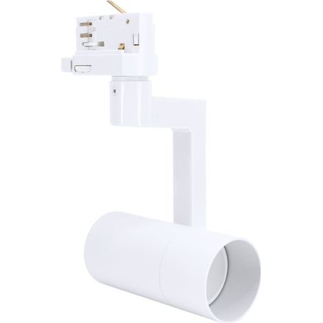 Spot LED sur Rail Triphasé BLANC 36° pour ampoule GU10 - SILAMP