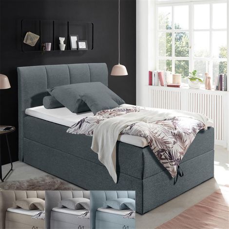 Polsterbett 120x200 cm Jugendbett mit Bettkasten GEORGTOWN-09-120 Hotelbett in anthrazit (1/5)