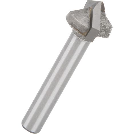 Fraise routeur acier tungstène diamètre 16mm pour fraisage gravure V 120° CNC rainurage bordure profilé alu-plastique manche 6mm (1/5)