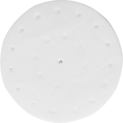 Vtizikl Lot de 100 feuilles de papier absorbant l'huile antiadhésives rondes pour barbecue, pour friteuse et poêle profonde (18 cm) (1/4)