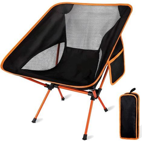 Chaise de Camping, Compacte Ultra Légère Chaise de Plage Pliable Portable Pliable Camping Chaise, Chaise Pliante Portable ultralégère avec Sac de Transport pour Camping Pique-Nique pêche (1/4)