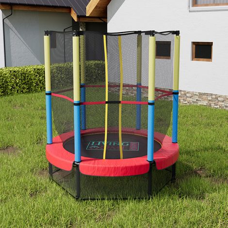 Outdoor Trampoline with High Enclosure Net (1/4)