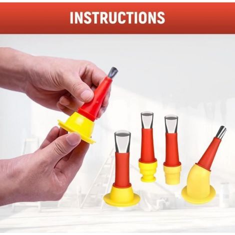 Calfeutrage Buse Applicateur Réutilisable,Trousse à outils universelle de buse en caoutchouc intégrée,Universel Kit D'outils De (1/4)