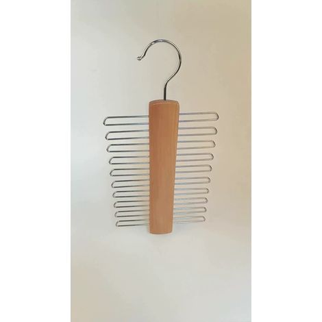 Cintre 2 pièces Cintre Cravate Cintre, 20 pièces Cravate Cintre Ceinture Crochet Cravate en bois pour accessoires de ceinture de foulard, bois de hêtre, pour foulards, ceintures, accessoires