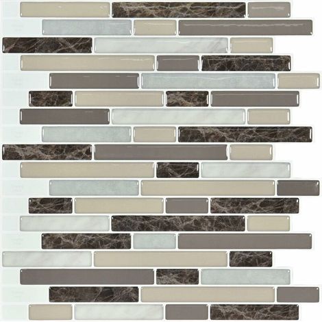 Adhesive Backsplash Sheets for Kitchen, Adhesive Wall Tile, Decorative Vinyl Wall Panel 30 x 30 cm (1/5)