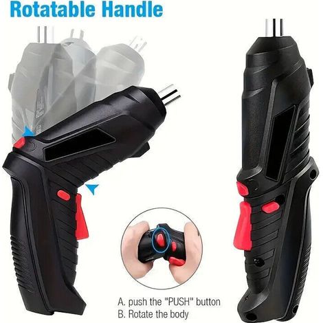 FLITI 47-Piece Cordless Drill Driver Kit, 3.6V Rechargeable Electric Screwdriver with LED Light (1/5)