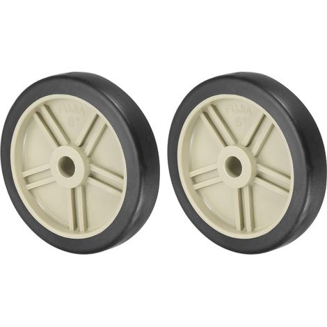 6" Roues de Compresseur d'Air, Lot de 2 Roues de Remplacement Universelles pour Compresseur d'Air, Roues de Remplacement pour Compresseur d'Air avec Trou de 0,6" Diamètre, Beige (1/5)