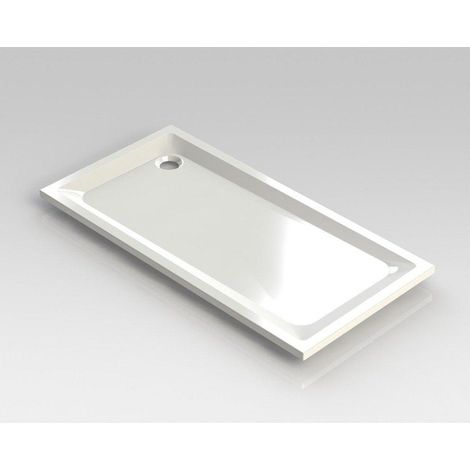 Nemo Spring Horus receveur de douche acrylique 160x80x4.5cm bonde D90 blanc sans jeu de pieds épaisseur 4 mm