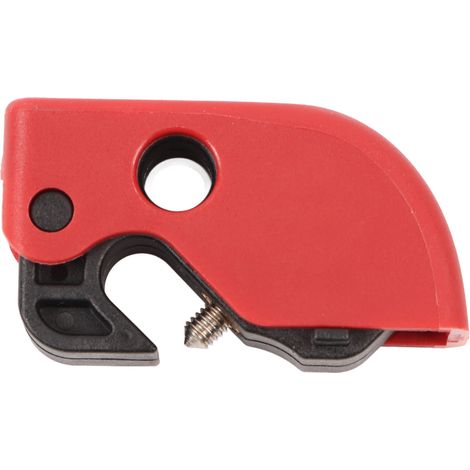 Disjoncteur de cadenassage universel en nylon rouge haute résistance, dispositif de verrouillage industriel robuste et facile à installer pour sécurité électrique (1/5)