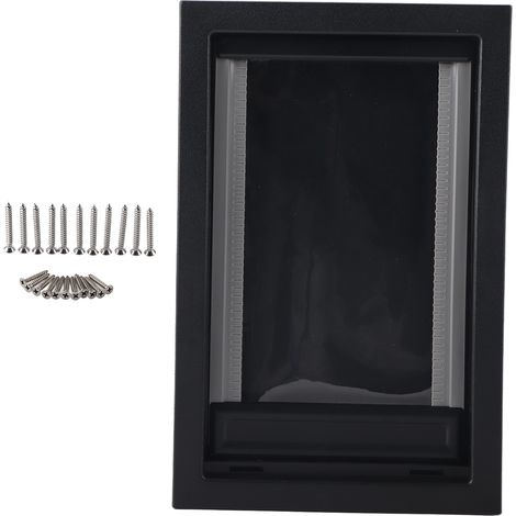 Porte pour animaux de compagnie en PVC avec aimant à fermeture automatique bidirectionnelle, accessoire de sécurité pour grands chiens. (1/5)