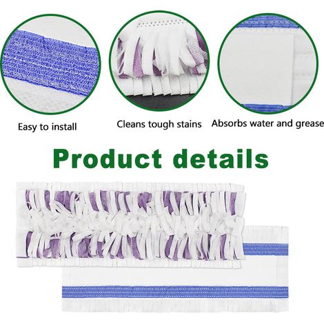 Compatibile con le salviette per la pulizia dei pavimenti Swiffer PowerMop, confezione da 10. Ogni salvietta non è riutilizzabile. (1/5)