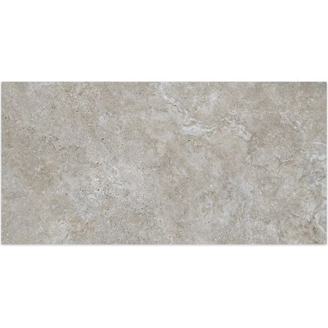 Carrelage effet Travertin Gris Marron 120x60x0,9 cm In&Out Castorel - Sol et mur intérieur et Sol extérieur (vendu par carton de 1,44 m²) - RO'MA CARRELAGE