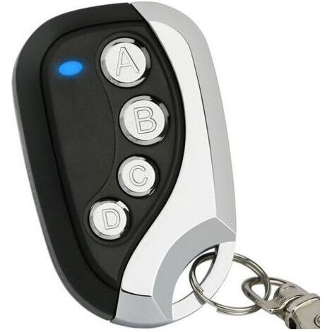 Télécommande universelle copieuse 2 en 1 : alarme et lumière, fréquence 433 MHz, compatible pour copie de signaux, fixation simple, lot de 2 pièces (1/5)