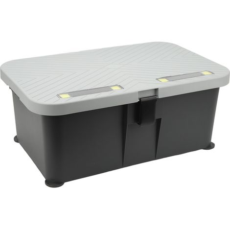 Coffre de chargement arrière 34L pour UTV Polaris Ranger, capacité 200kg, rangement avec éclairage solaire, bac utilitaire renforcé, accessoire polyvalent tout-terrain (1/5)