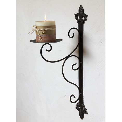 Wandkerzenhalter 12111 Kerzenhalter aus Metall Wandleuchter 47 cm Kerzenleuchter