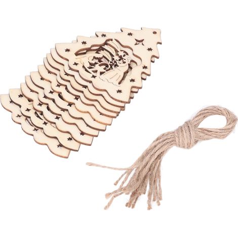 Hängende Holzornamente, hohl, DIY-Weihnachtsbaum-Anhänger, Heimdekorationszubehör JM00204 (1/5)