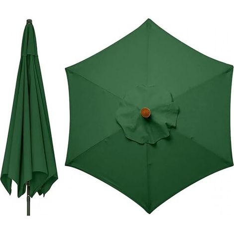 Toile de rechange pour parasols de 2,7 m/3 m à 6 ou 8 baleines. Toile ronde de rechange en polyester 180 g/m², imperméable (UV30+) et résistante aux déchirures. (1/5)