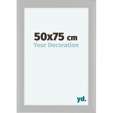 yd. - Cadre photo 50x75 - Blanc Grain de Bois - MDF - Como (1/5)