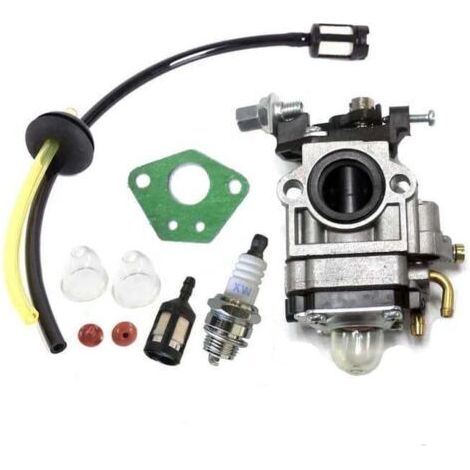 Carburateur et Joint + Tuyau + Bougie d'allumage pour Débroussailleuse Multifonctions 5en1 52cc 49cc 43cc (1/4)