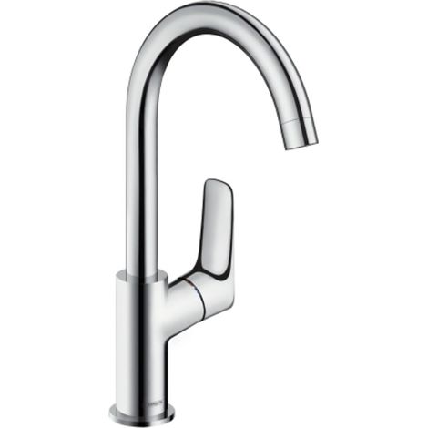 hansgrohe Logis Miscelatore monocomando lavabo 210 con bocca di erogazione girevole e set di scarico a tirante cromo, 71130000